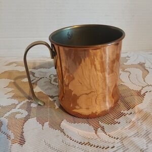 Vintage Coppercraft Guild Copper Mug Brass Handle Moscow Mule Cup Taunton Mass